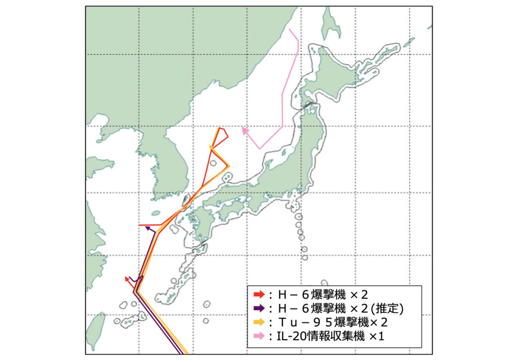 中露爆撃機が日本周辺を飛行　侵略国との共同行為は「看過できない」岸防衛相