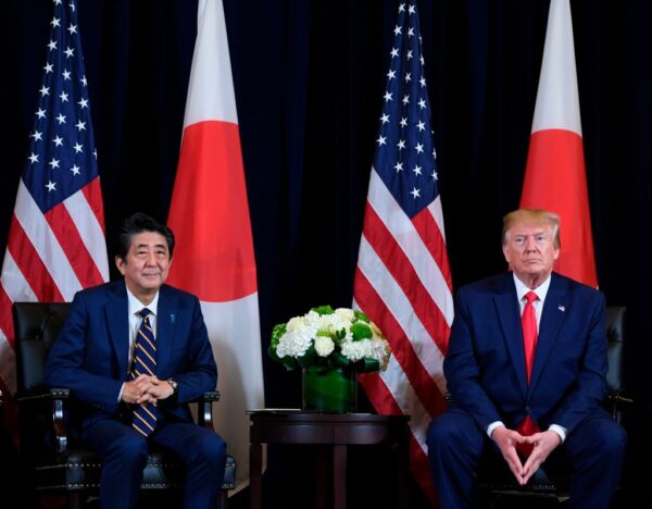 「親友だった」トランプ前大統領、出馬演説で安倍元首相を悼む