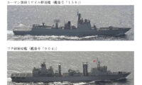 中国海軍艦艇、宮古島北海域を通過し太平洋へ進行　海自が警戒監視