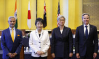 四か国外相の東京会合、中共の脅威と地域の安全が焦点に
