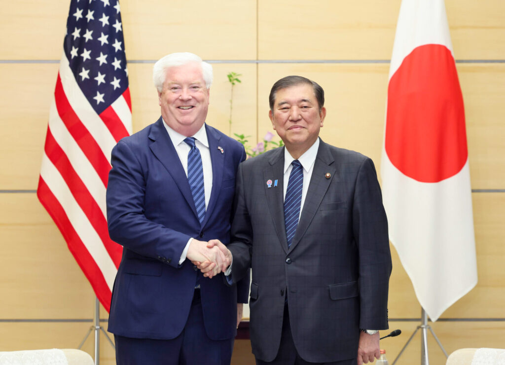 石破首相　米グラス新駐日大使と初会談　日米同盟強化と在日米軍問題で協力確認