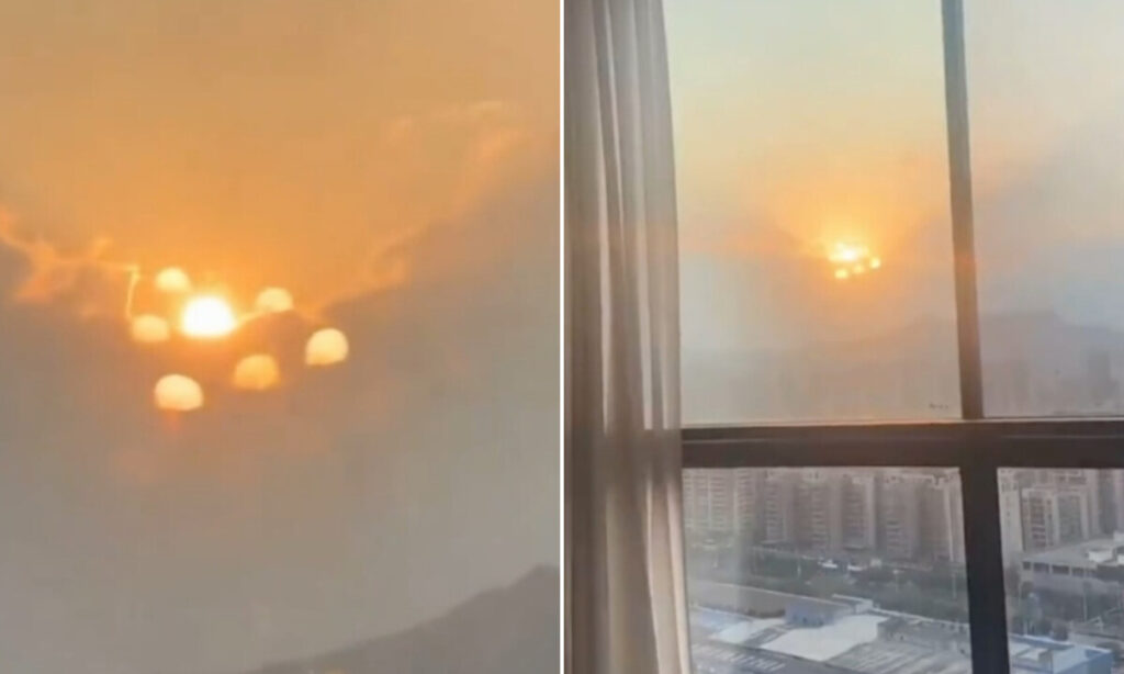 中国の空にまたも「七つの太陽」出現【動画あり】