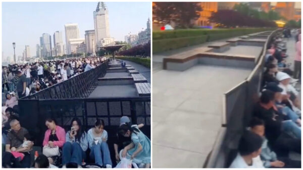 大型連休中　上海・外灘の公共ベンチは使用禁止？　【動画あり】