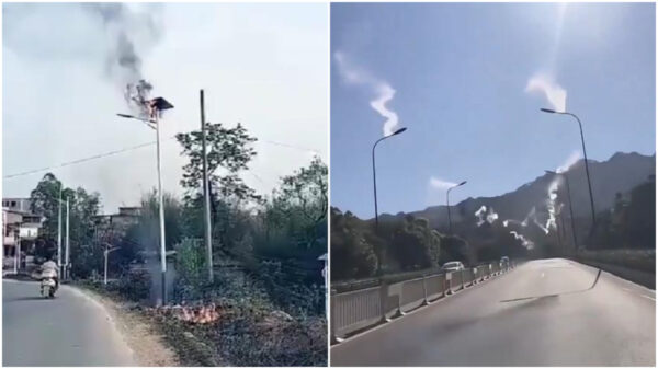 猛暑で街灯も炎上　中国製バッテリーの安全性に再び疑問符【動画あり】