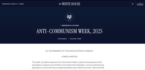 トランプ大統領　2025年「反共産主義週間」を宣言　共産主義の惨禍を厳粛に追悼