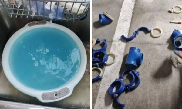 中国で水道水が青く変色　8か月放置の末「基準内」と説明