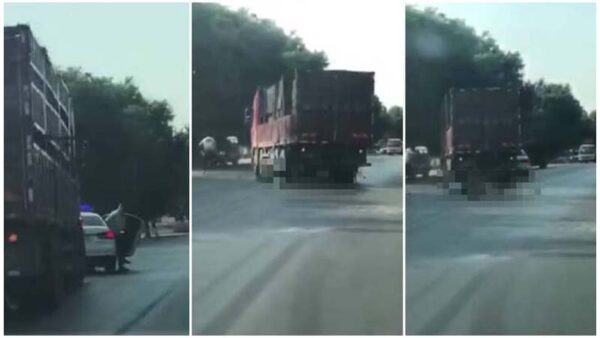 罰金取り締まりの末に警察官が轢死か　中国の道路で運転手と警官の対立が激化