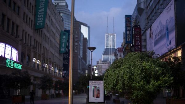 静まり返る 上海の年越し