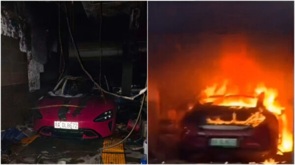 中国シャオミEV 洗車中に自然発火