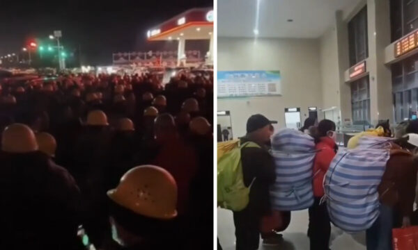 中国　旧正月を前に帰れない出稼ぎ労働者