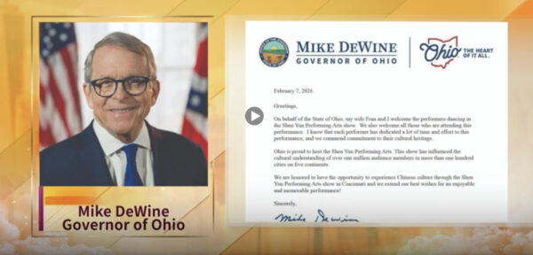 オハイオ州知事　神韻の公演を歓迎　「中国文化を体験できる機会を光栄に思う」