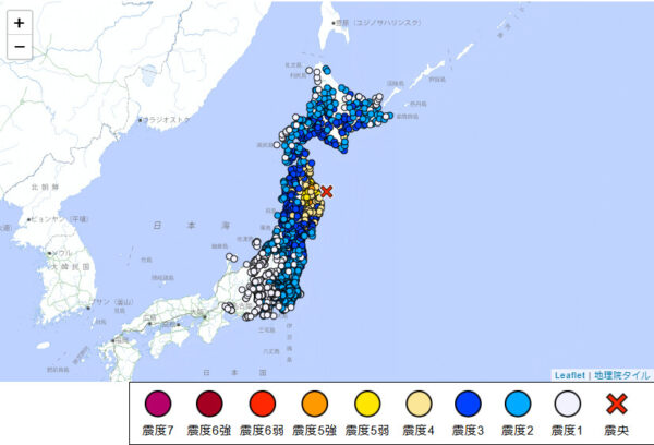 青森県で震度6強　東北・秋田新幹線運転見合わせ